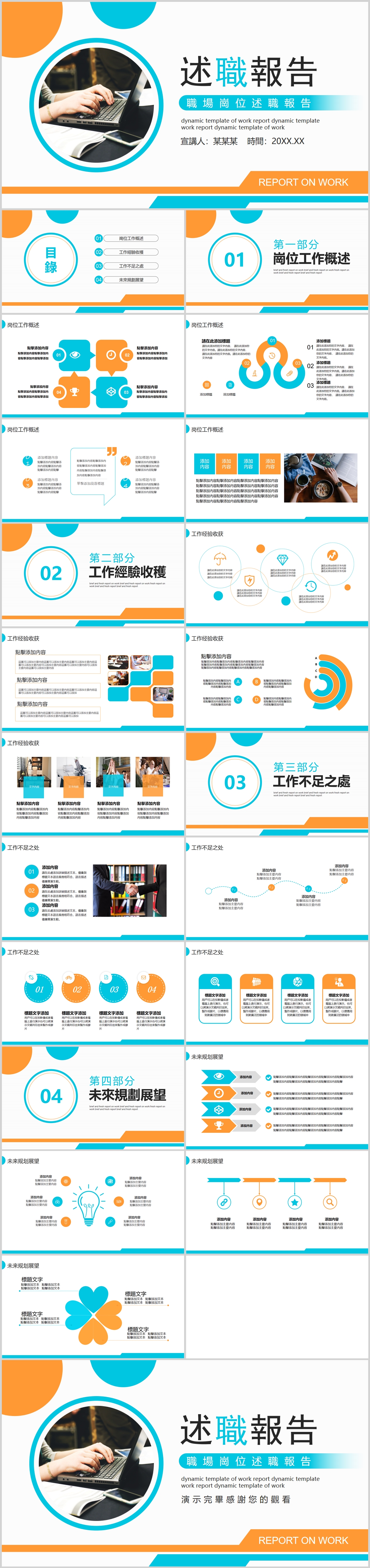職場崗位述職報告動態PPT