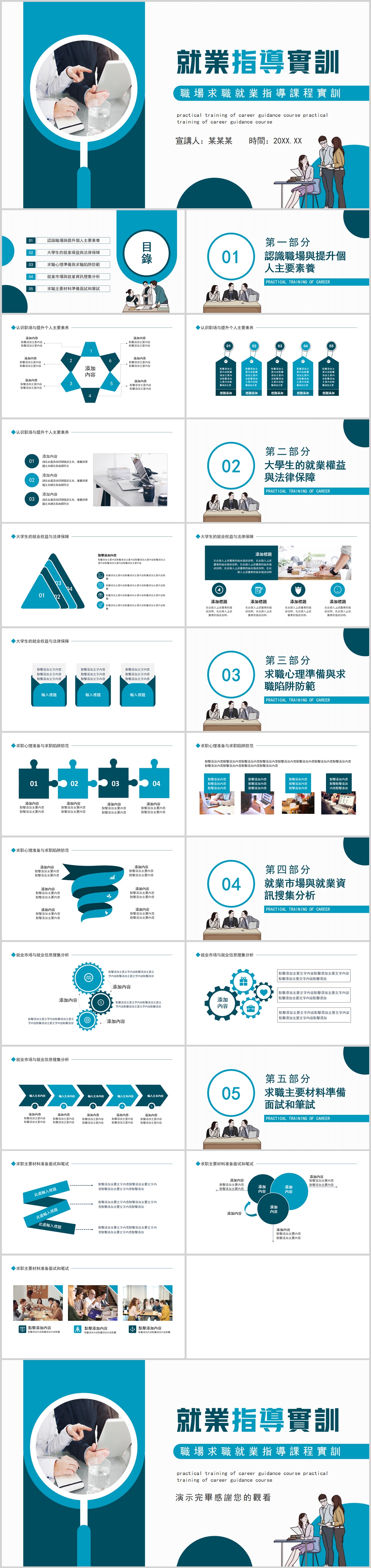 職場求職就業指導課程實訓動態PPT